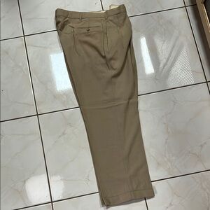 Ralph Lauren Tan Dress Pants Flat Front Straight Leg
